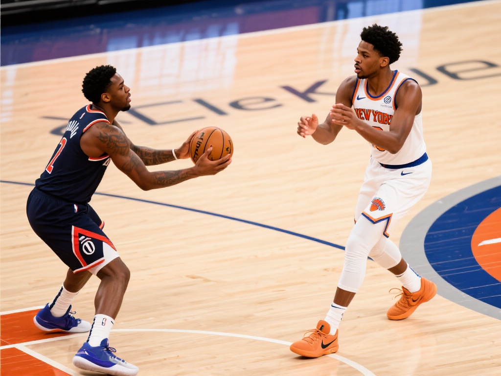 爱德华兹妙传底角,兰德尔三分再现神准一击 比赛中,爱德华兹的分球不仅需要对时机的敏